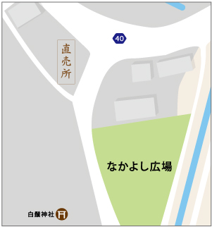 甘々娘・甘太郎　直売所の地図